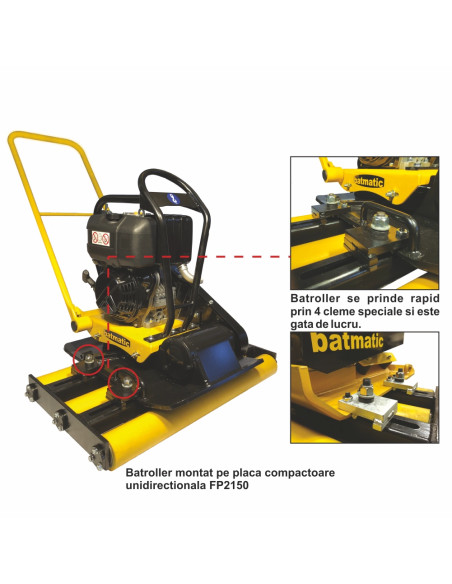 Role compactoare pentru pavele Batmatic BATROLLER pentru placa FP1650W