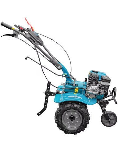 Pachet Motocultor cu Utilaje 7CP, DKD 100B cu set freze si roti cauciuc