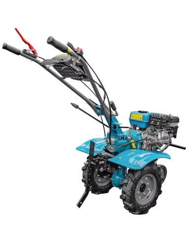 Pachet Motocultor cu Utilaje 7CP, DKD 100B cu set freze si roti cauciuc