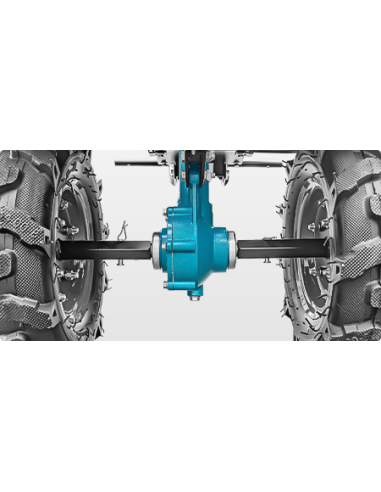 Pachet Motocultor cu Utilaje 7CP, DKD 100B cu set freze si roti cauciuc