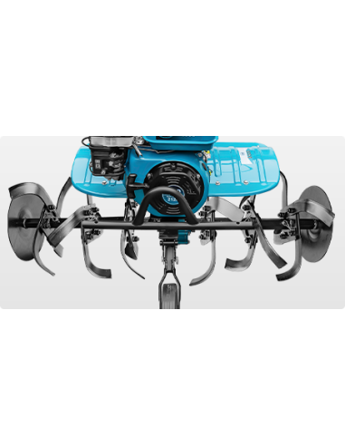 Pachet Motocultor cu Utilaje 7CP, DKD 100B cu set freze si roti cauciuc