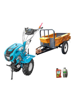 Pachet motocultor cu remorca RK700, Dakard HS1000BNEW, 7CP, far LED, roti ATV si uleiuri incluse