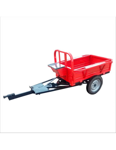 Remorca motocultor basculabila DKD 500NEW (500-600kg) - Rosie